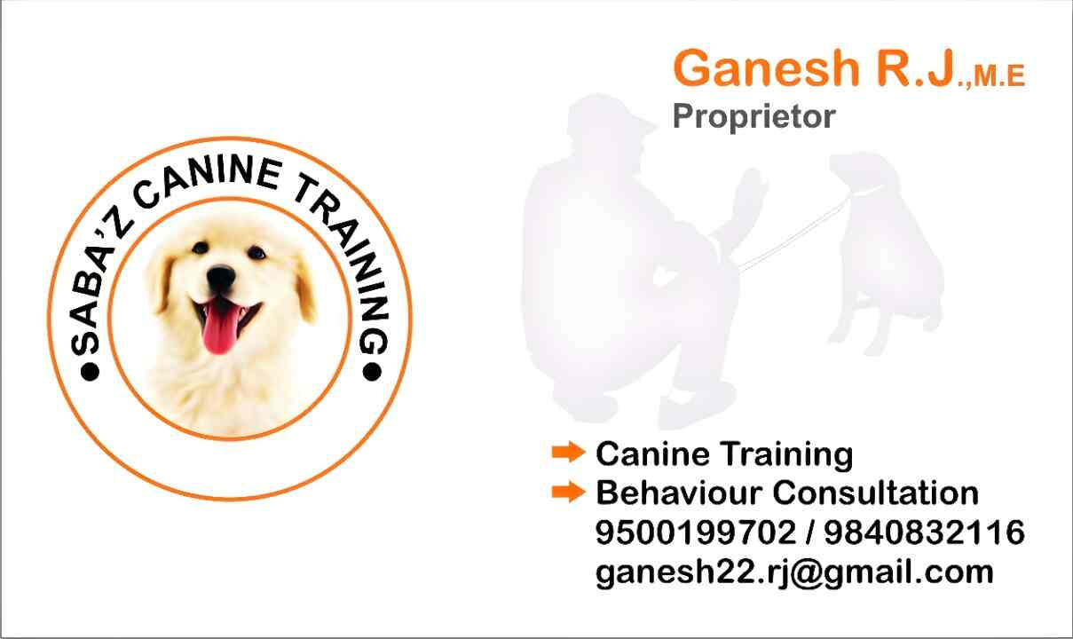 Saba'z Canine Training in Tambaram East,Chennai Best Dog Trainers At