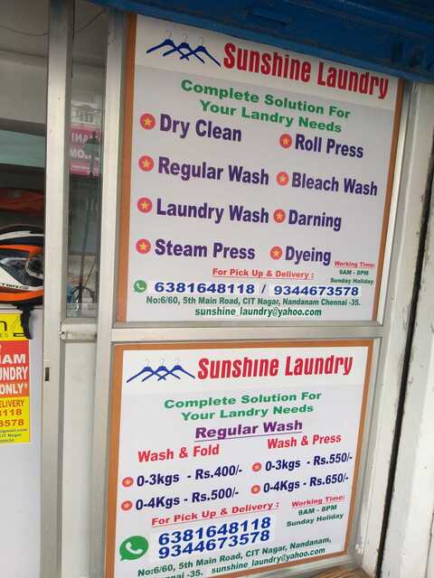 sunshine laundry & dry clean