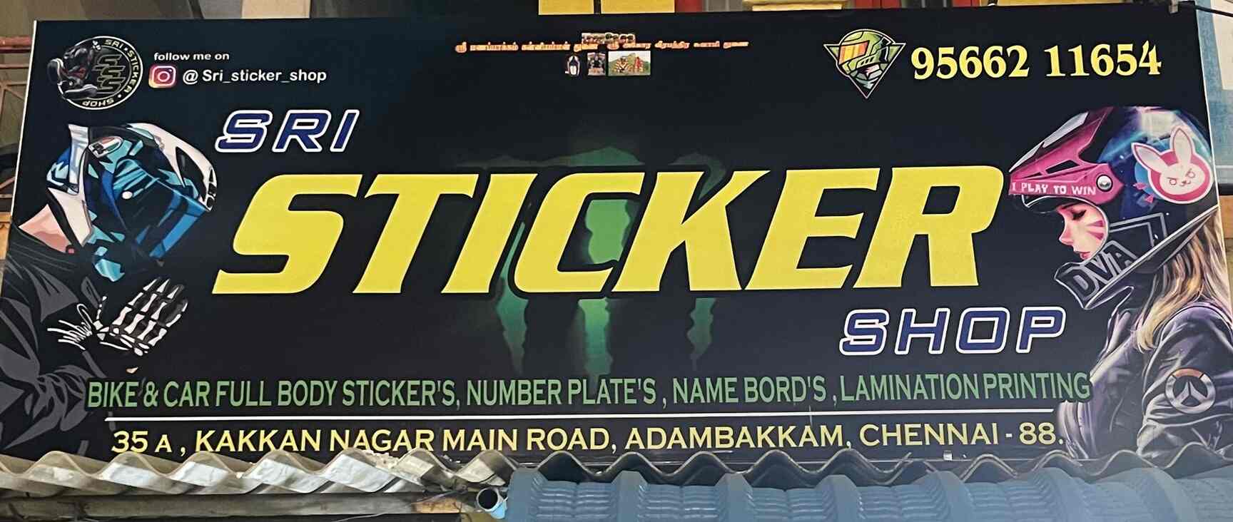 Sri Stickers Shop in Adambakkam,Chennai Best Sticker Job Work For