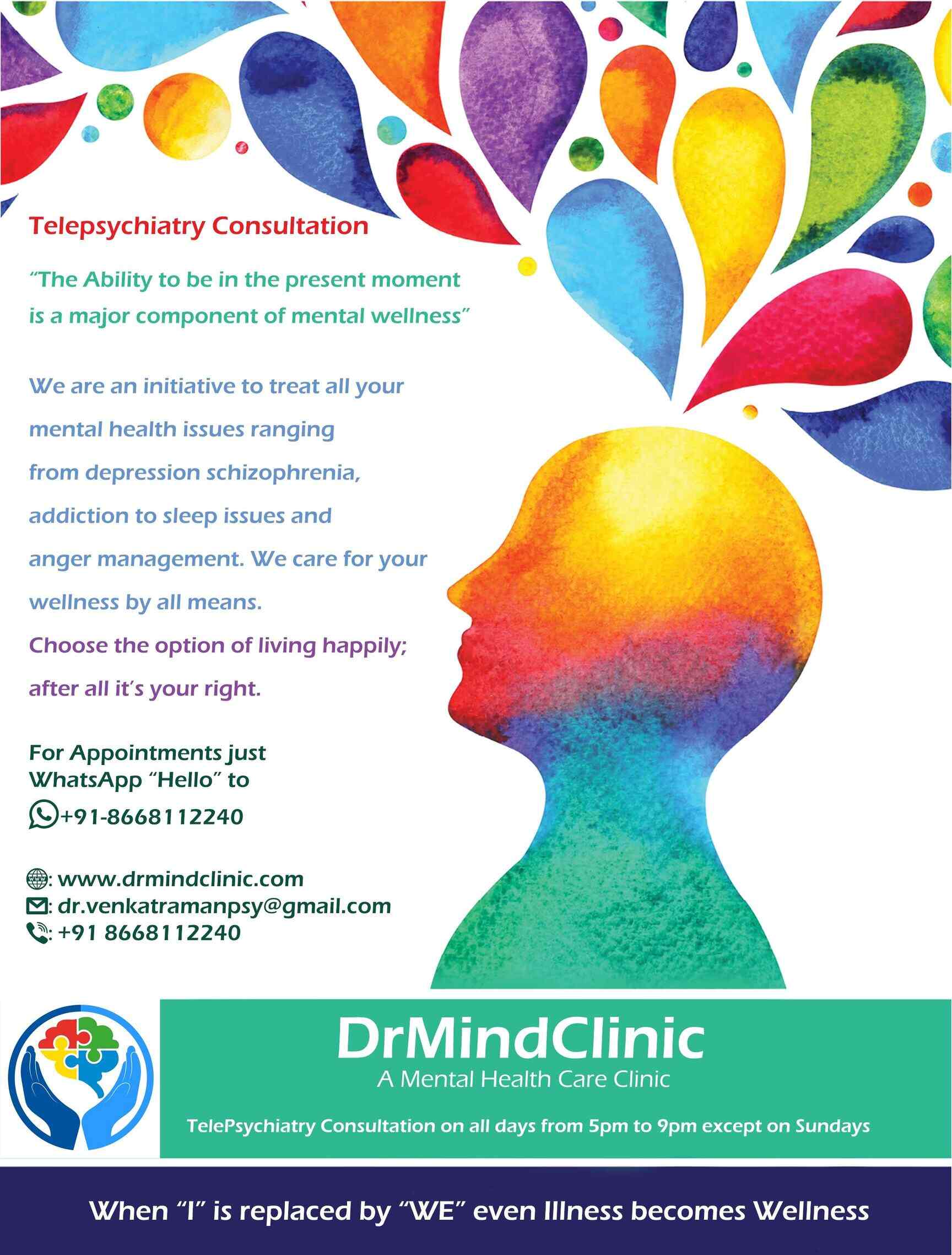 Dr. Venkatraman Mind Clinic in Vanagaram,Chennai Best Psychiatrists