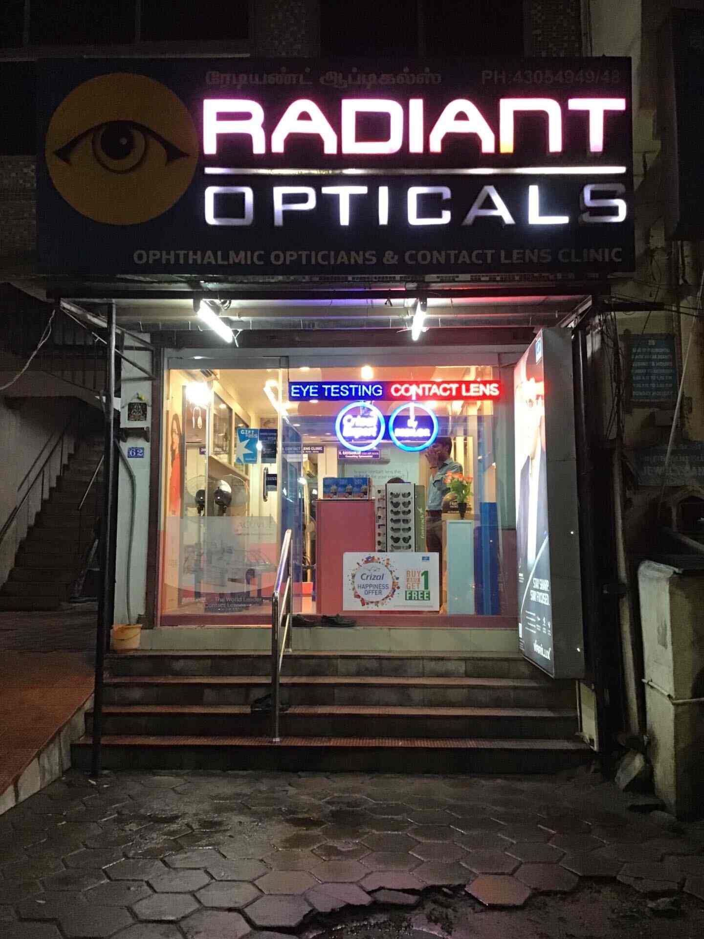 Radiant Opticals in Ashok Nagar,Chennai Best Contact Lens Dealers in
