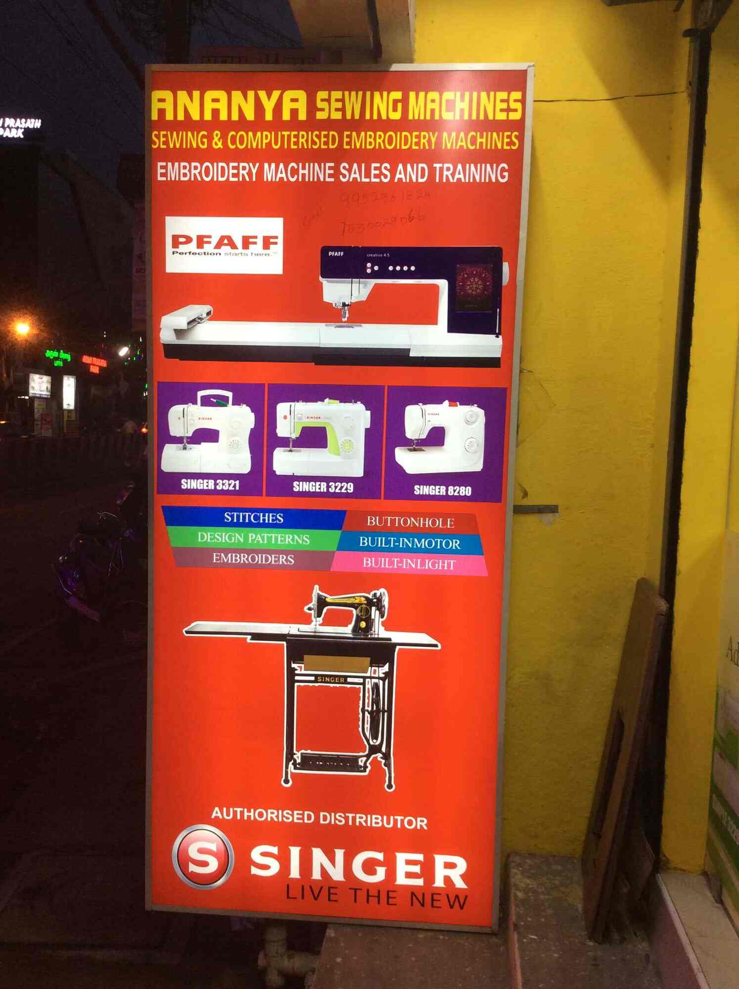 Top Singer Sewing Machine Dealers near Jp Hotel ChennaiKoyambedu