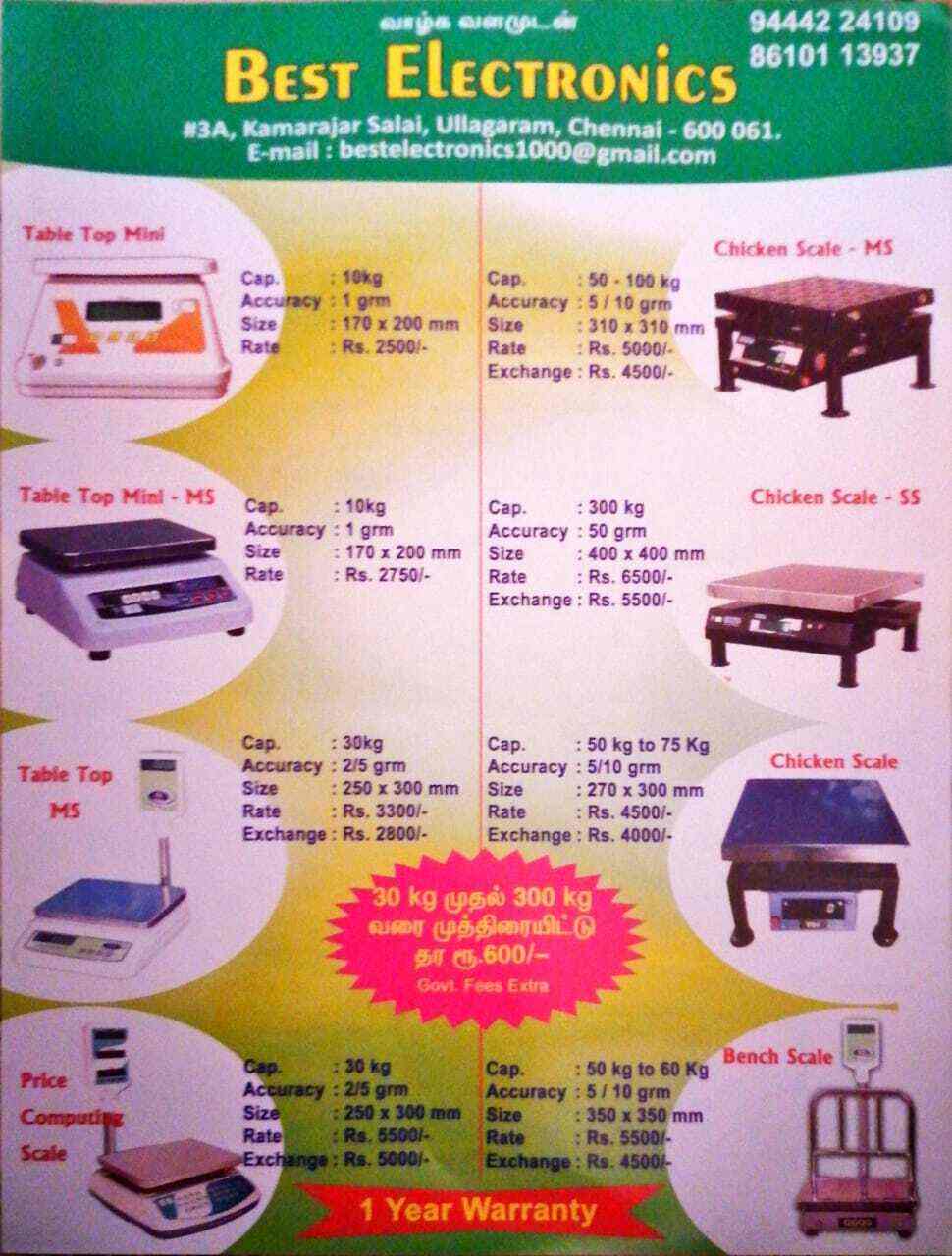 Top Weighing Machine Repair & Services in Pallavaram Best Weighing