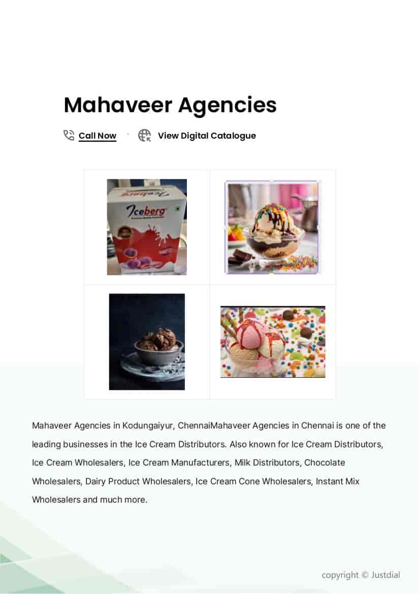 Kulfi roll ice cream in Chennai at ₹ 200 Unit by Mahaveer