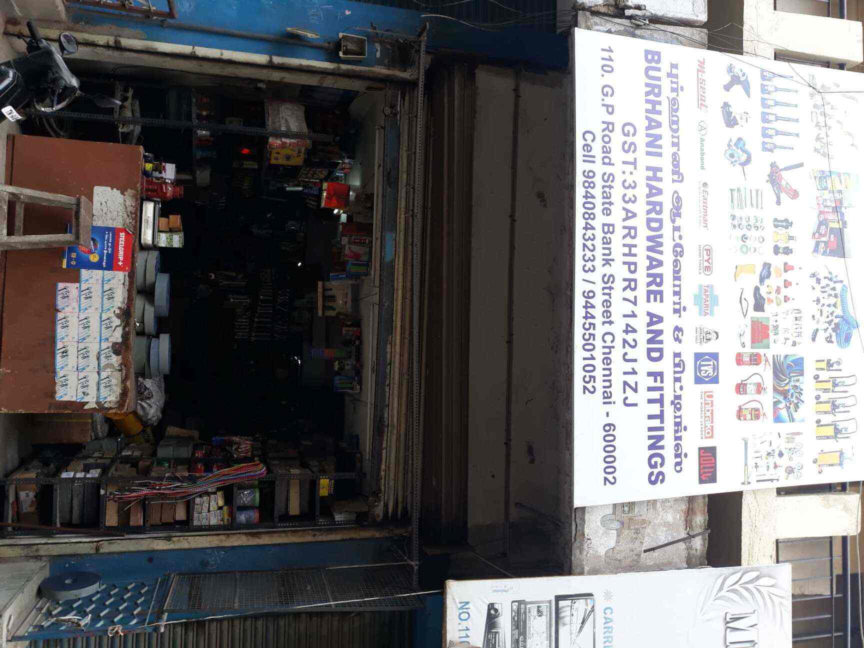 Burhani Hardware & Fitting in Mount Road,Chennai Best Hardware Shops