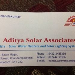 Catalogue - Aditya Solar Associates in Kavundampalayam, COIMBATORE -  Justdial