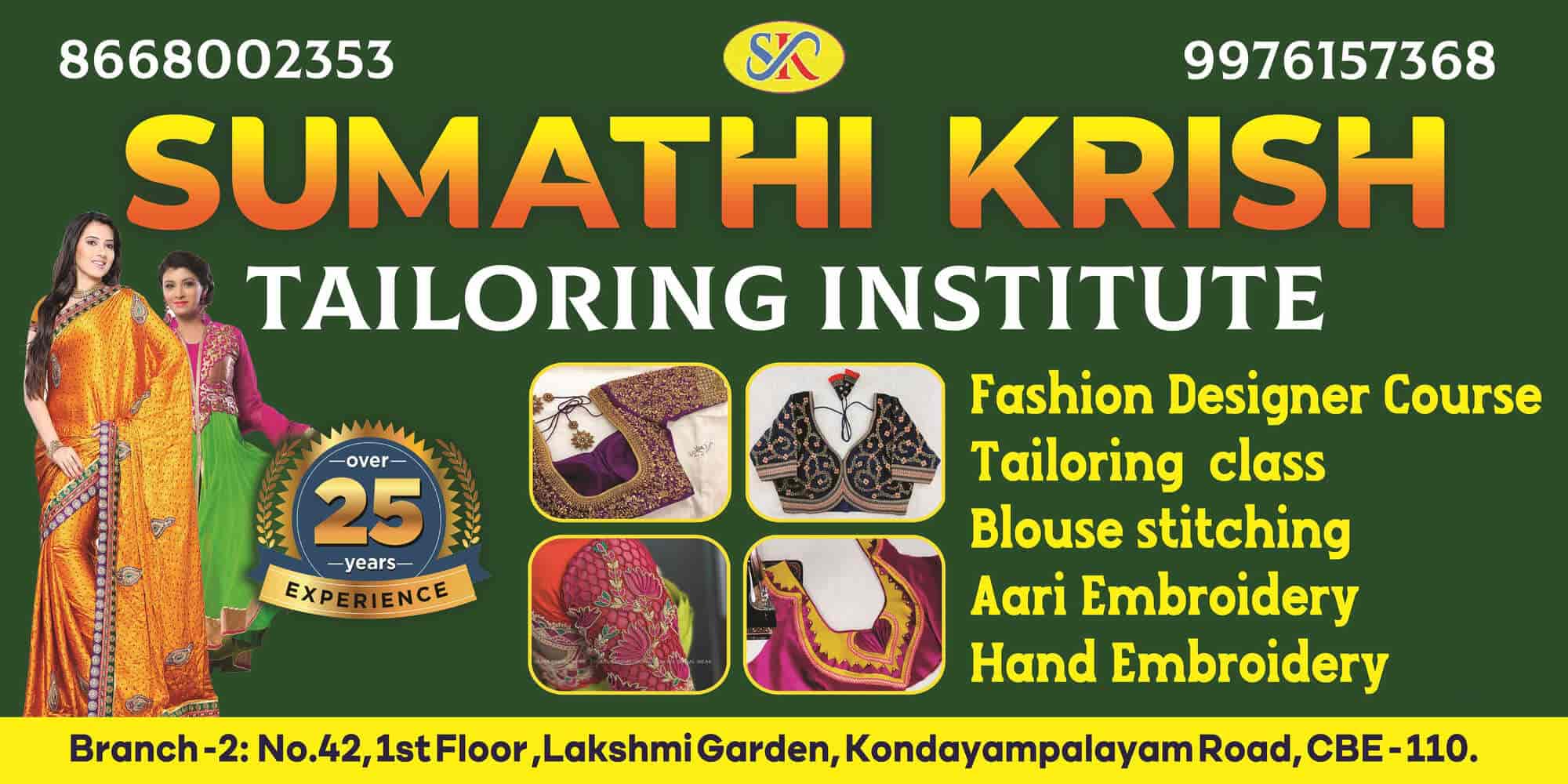 Sumathi Krish Tailoring Institute in Kondayampalayam,Coimbatore - Best  Tailoring Classes near me in Coimbatore - Justdial