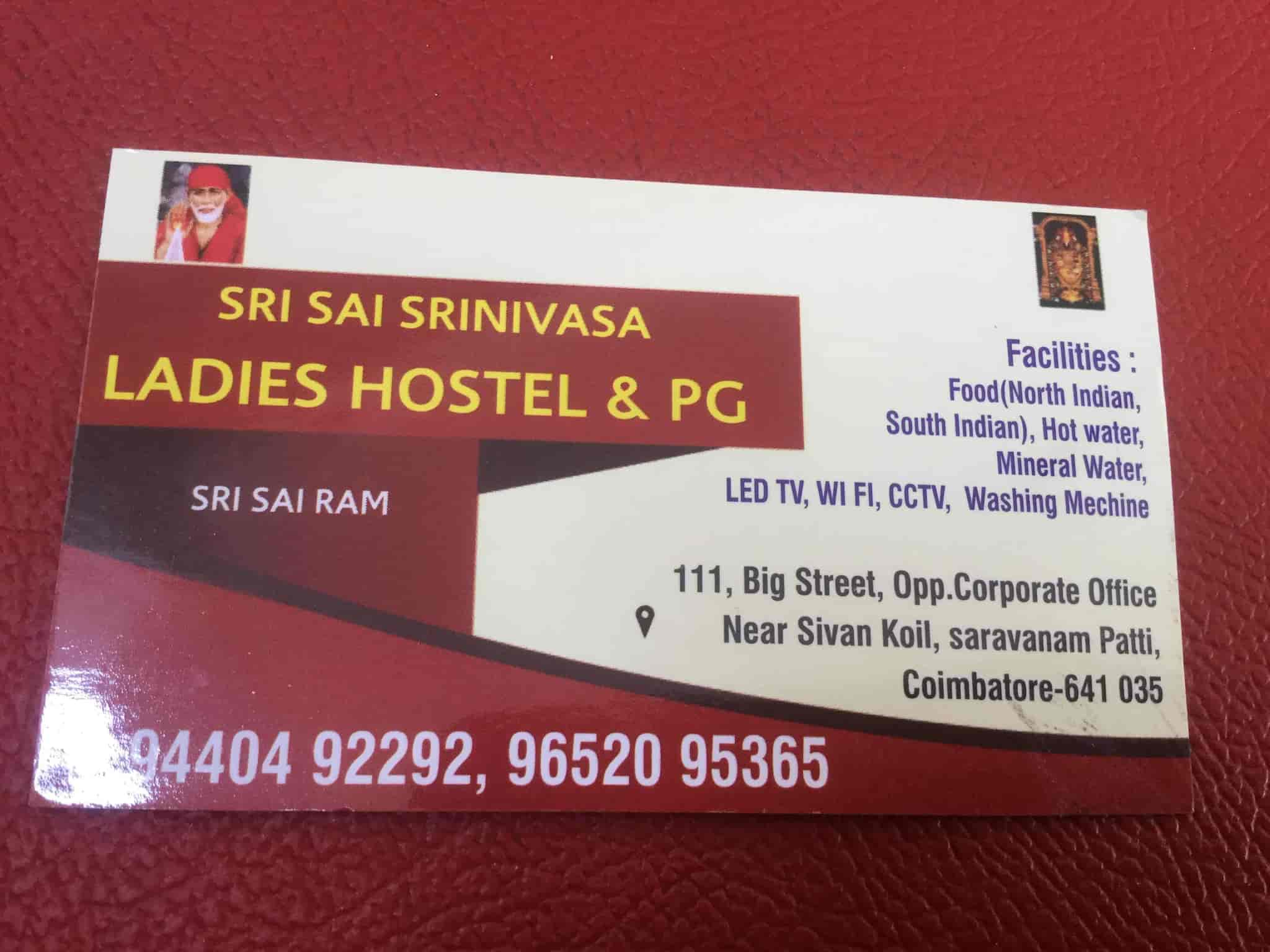 Sri Sai Srinivasa Ladies Hostel & PG (Closed Down) in Saravanampatti
