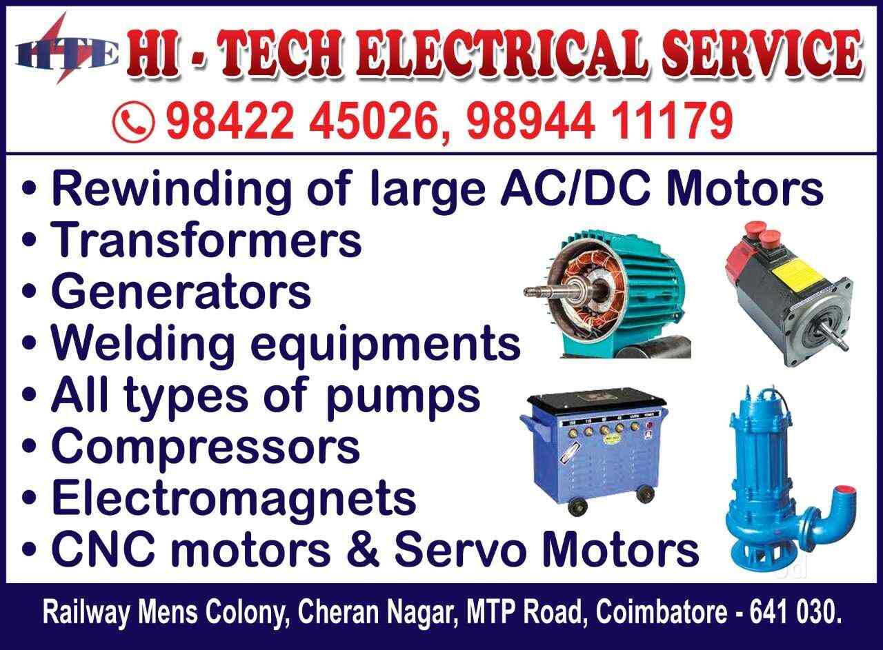 Hi Tech Electrical Service, Kavundampalayam Motor Repair & Services