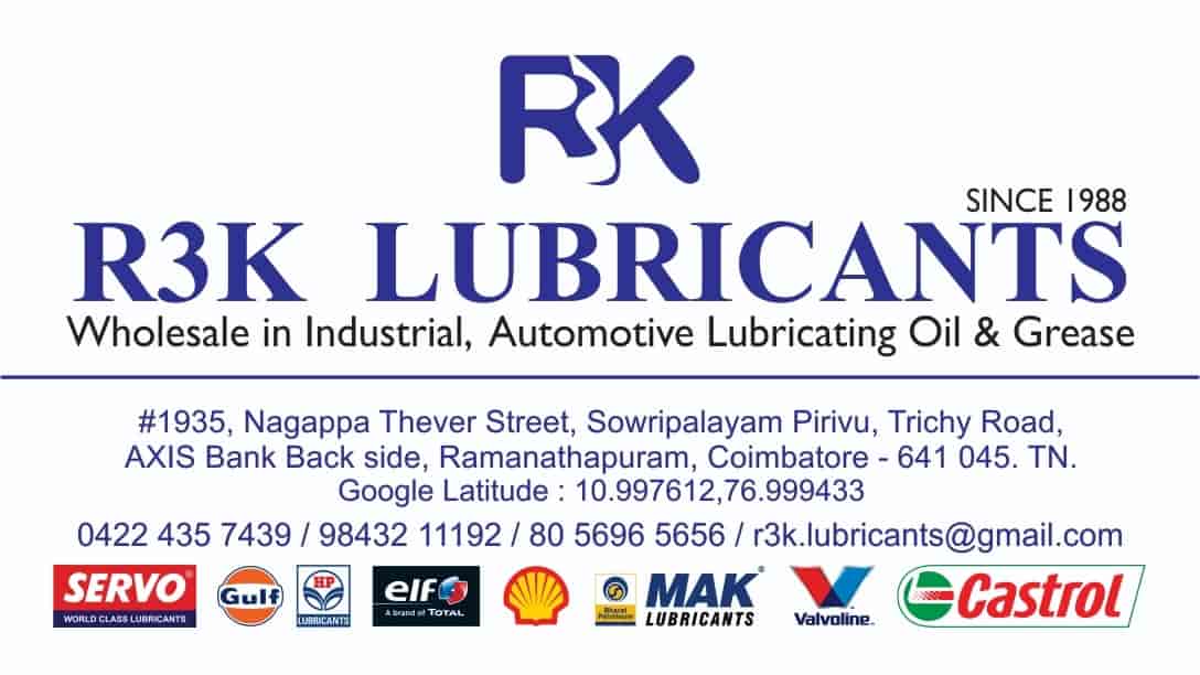 R3k Lubricants in Ramanathapuram Coimbatore,Coimbatore Best Castrol