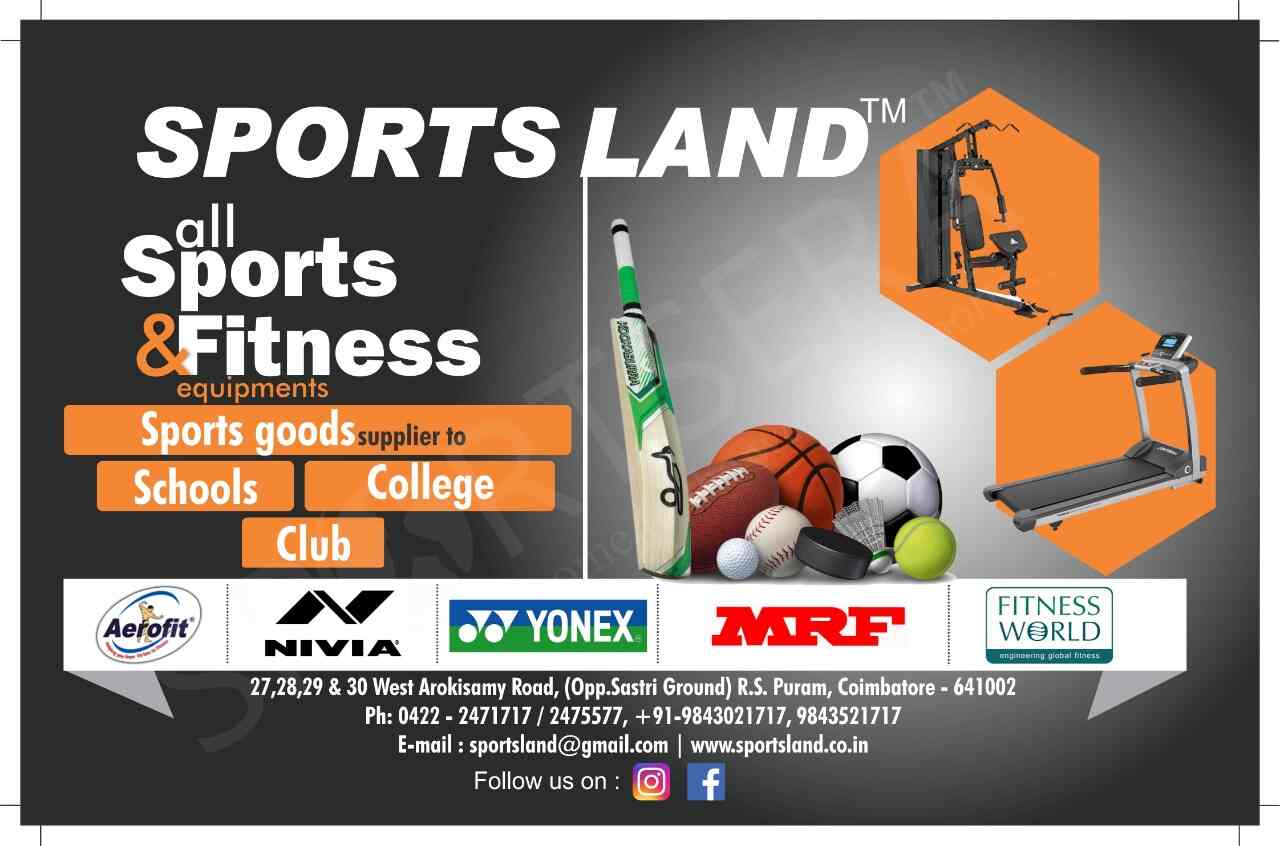 Sports Land, RS Puram Coimbatore Sports Goods Dealers in Coimbatore