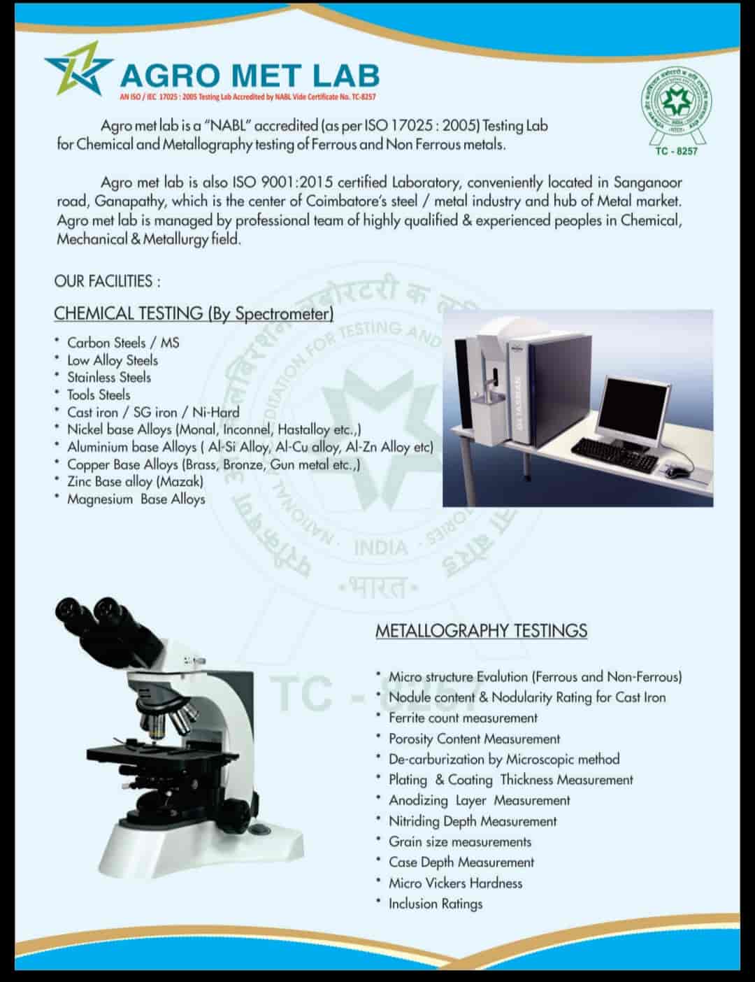 Top Laboratory Testing Services For Metal Hardness in Coimbatore