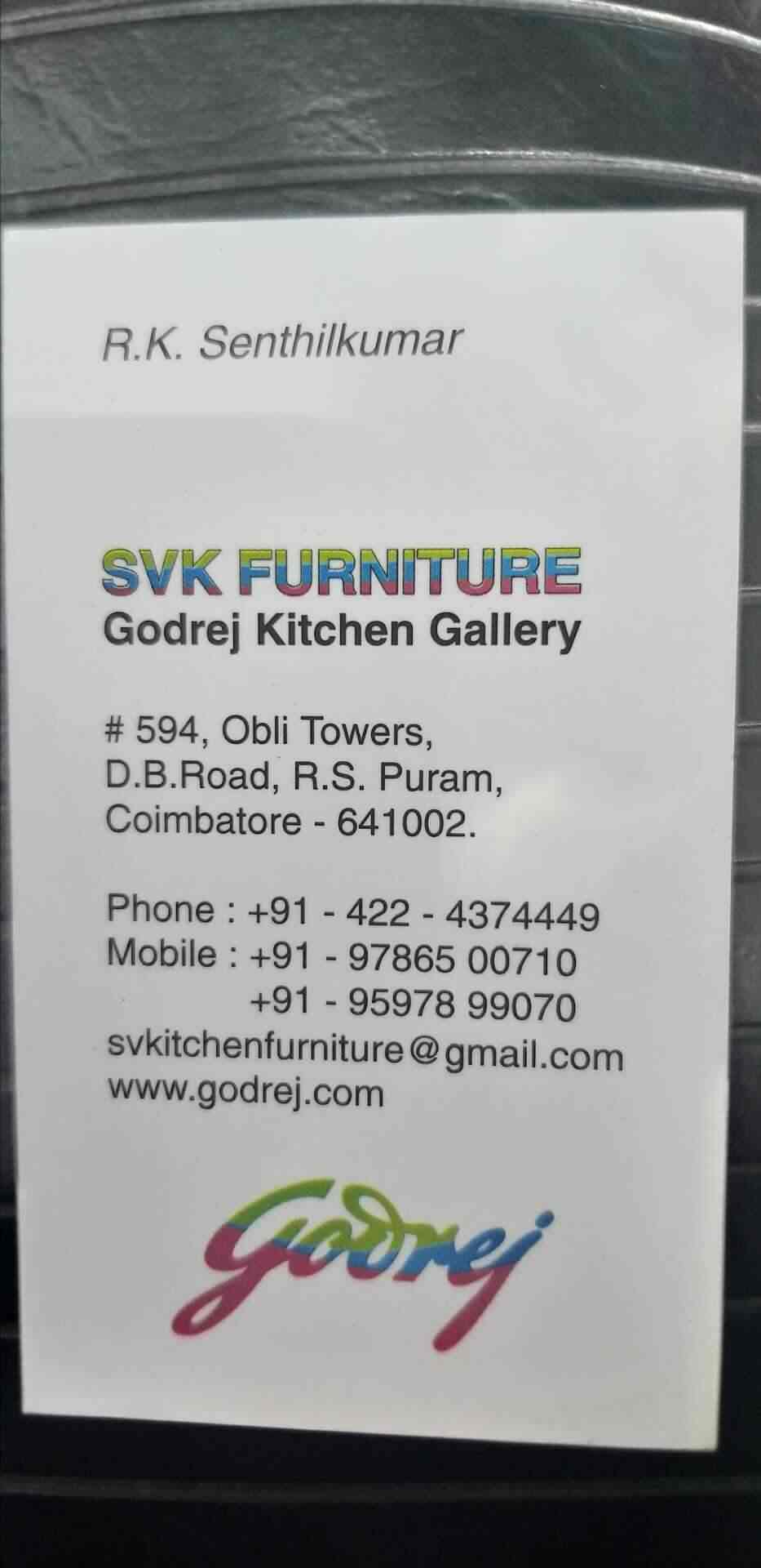 Svk Furniture in RS Puram Coimbatore,Coimbatore Best Imported Modular