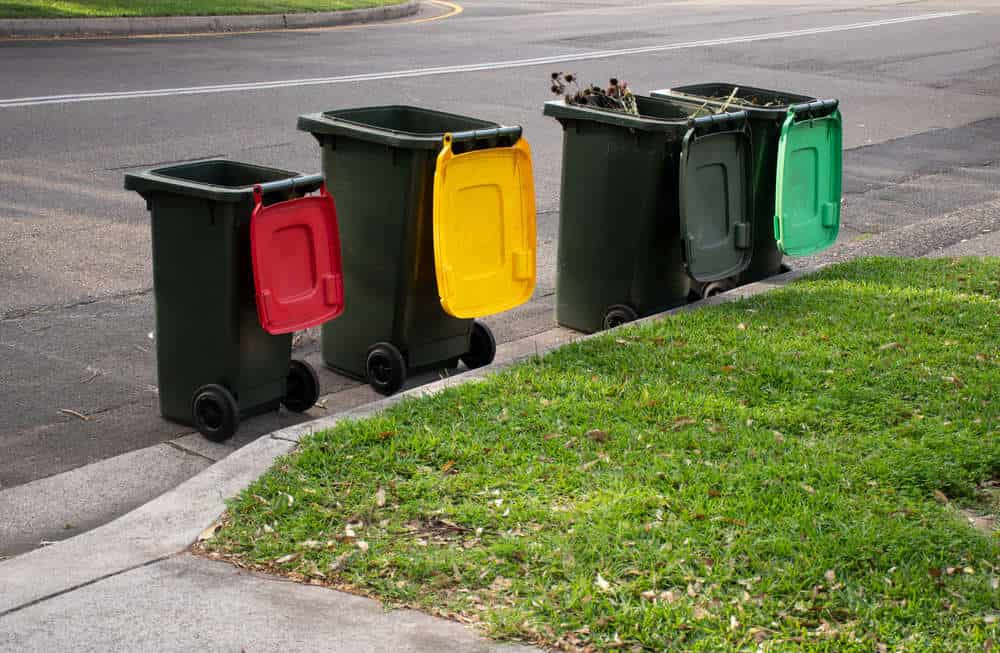 Concrete and Heavy Debris Dumpster Rental warning signs