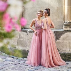 brown chiffon bridesmaid dress Modern Bateau Lace Sleeveless Long Chiffon Bridesmaid Dresses