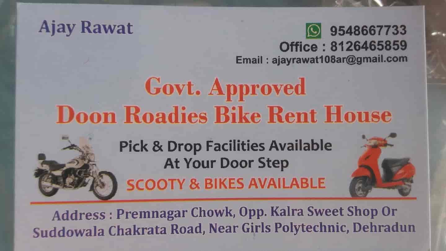 Doon Roadies Bike Rent House in Prem Nagar,Dehradun Best Bike On Rent
