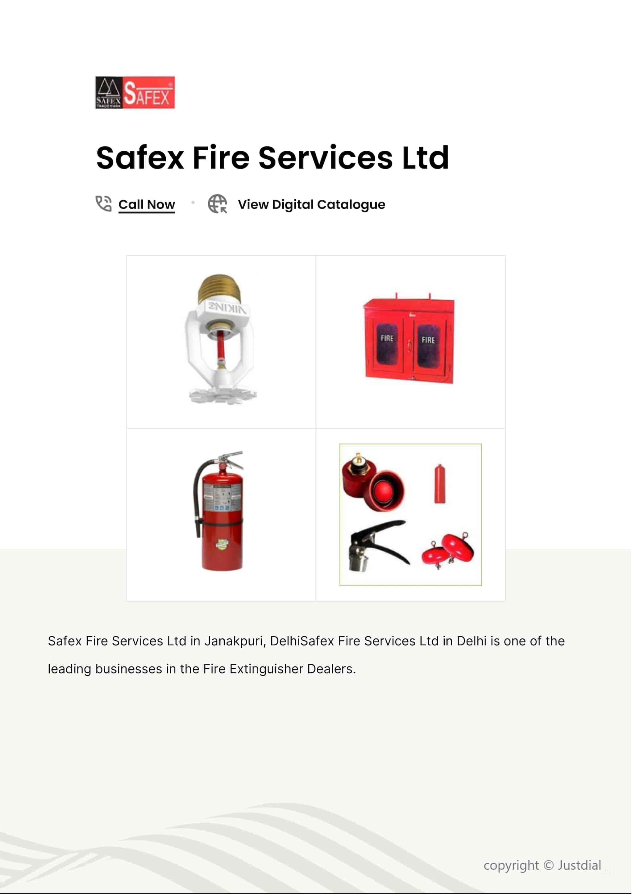 Safex Fire Services Ltd in Janakpuri, Delhi - Best Fire Extinguisher  Dealers in Delhi - Justdial