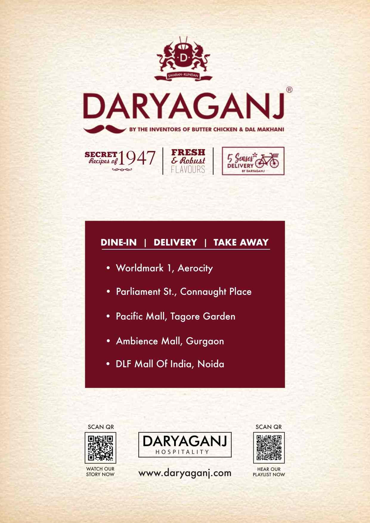 Daryaganj in Aerocity,Delhi Order Food Online Best North Indian