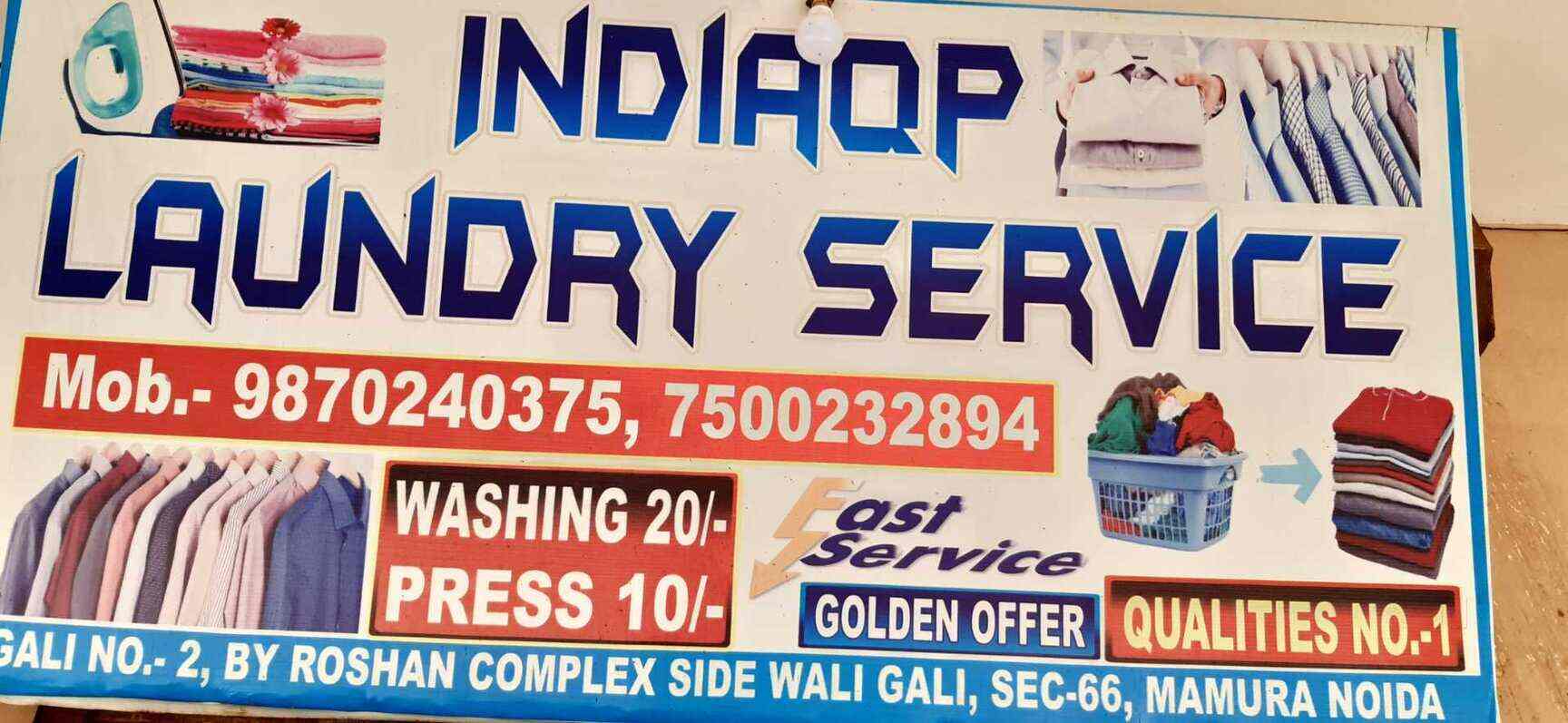Indiaqp Laundry Service in Noida Sector 66,Delhi Best Dry Cleaners in