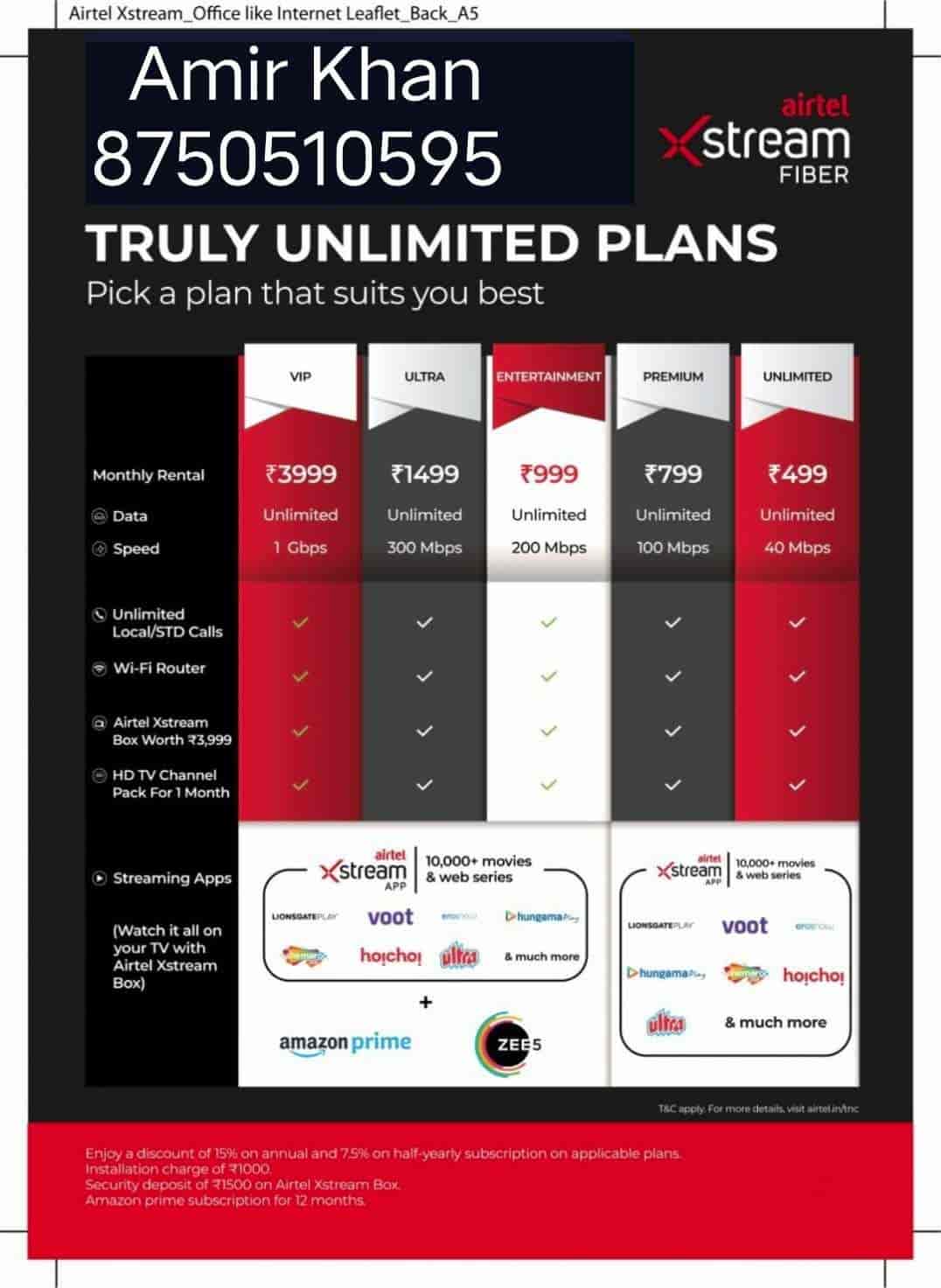 AIRTEL XSTREAM FIBER Indirapuram Service Providers