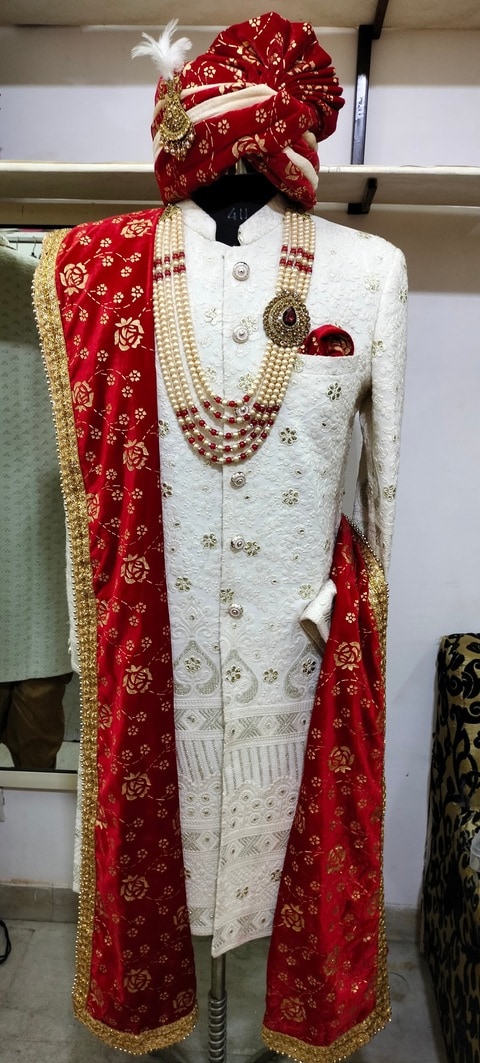 Sherwani for outlet groom on rent