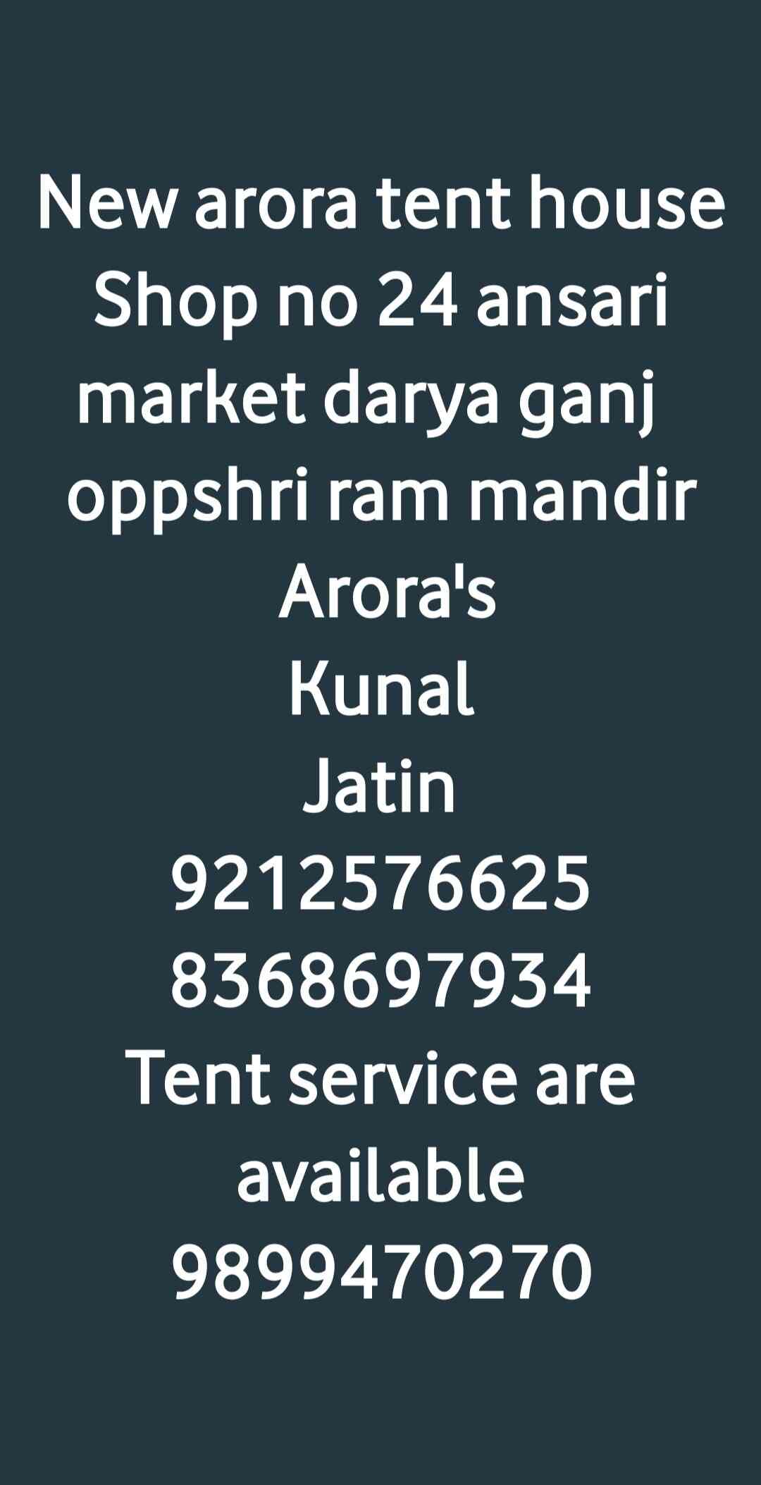 Arora Tent House. in Darya Ganj,Delhi Best Tent Dealers in Delhi