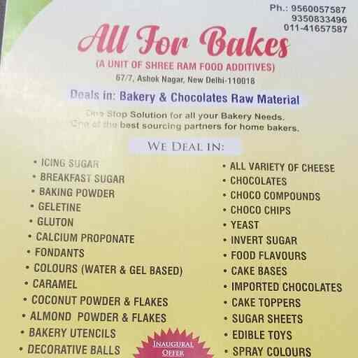Top Bakery Ingredient Wholesalers in Chawri Bazar Best Bakery Product