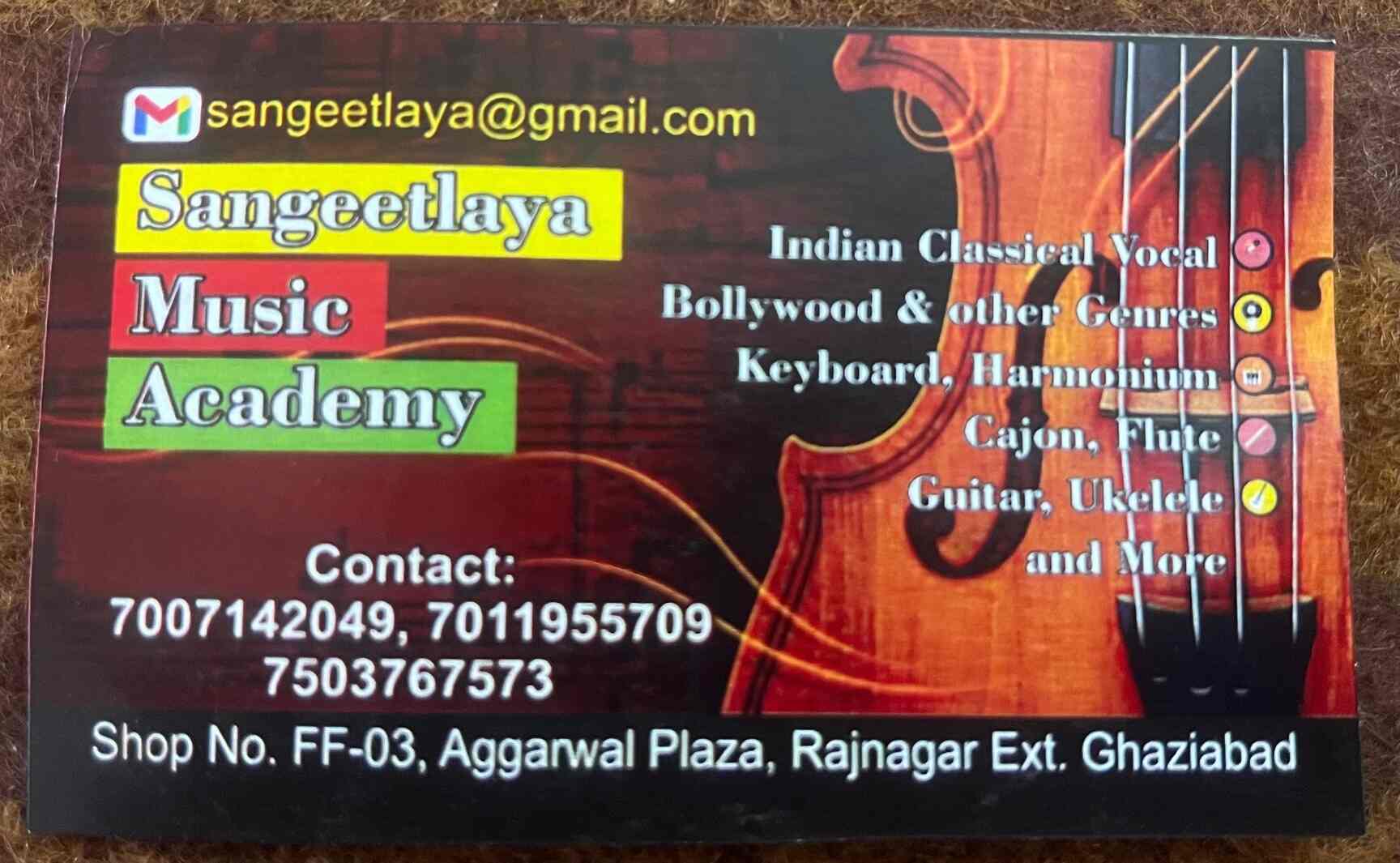 Sangeetlaya Music Academy in Raj Nagar Extension Ghaziabad,Delhi Best