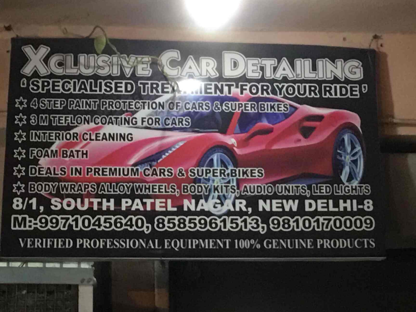 Xclusive Car Detailing in South Patel Nagar,Delhi Best Car Cleaning