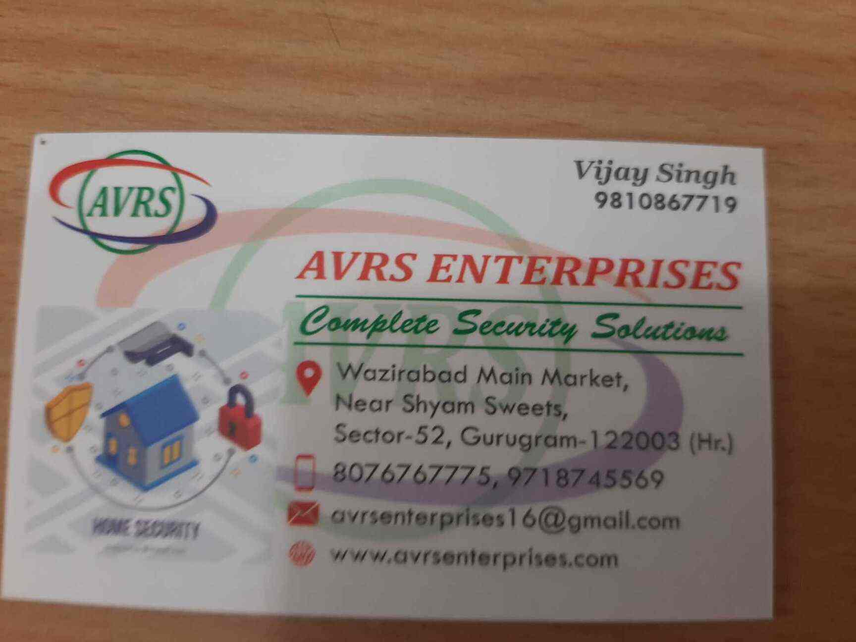 Avrs Enterprises in Wazirabad Gurgaon,Delhi Best Security System