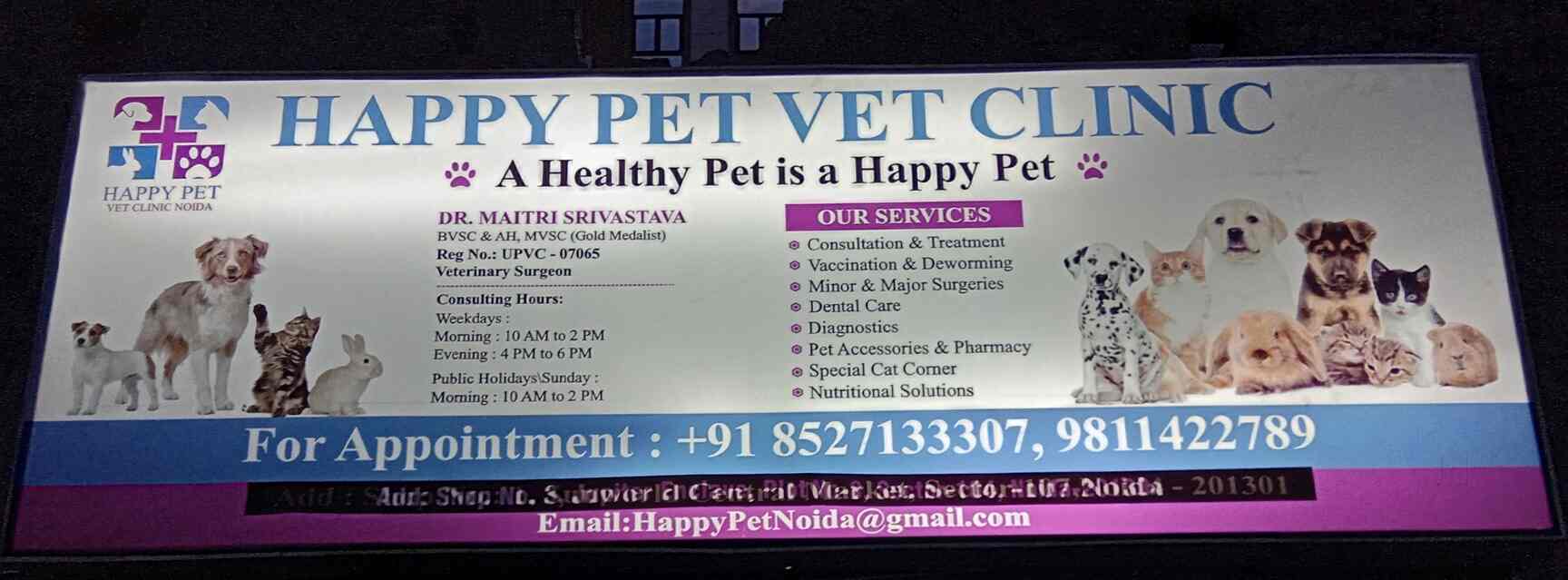 Happy Pet Vet Clinic Pet Clinics Book Appointment Online Pet Clinics In Noida Sector 107 Noida Delhi Justdial