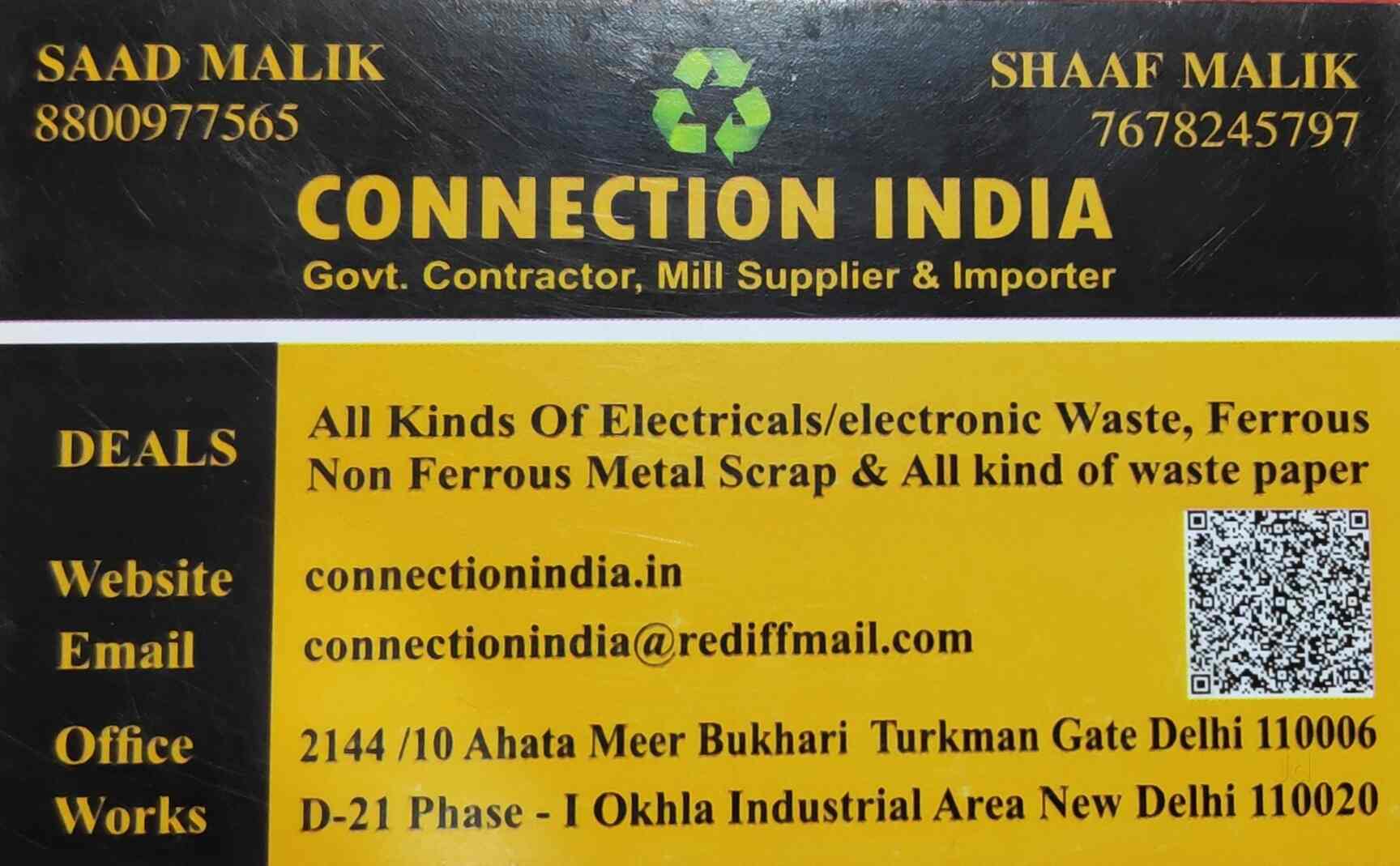 Connection India, Okhla Industrial Area Phase 1 Scrap Dealers in Delhi Justdial
