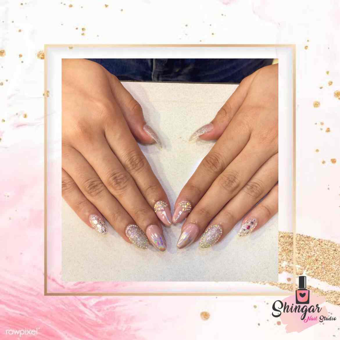 Shingar Nail Studio in Ashok Vihar,Delhi Best Acrylic Nail Extension