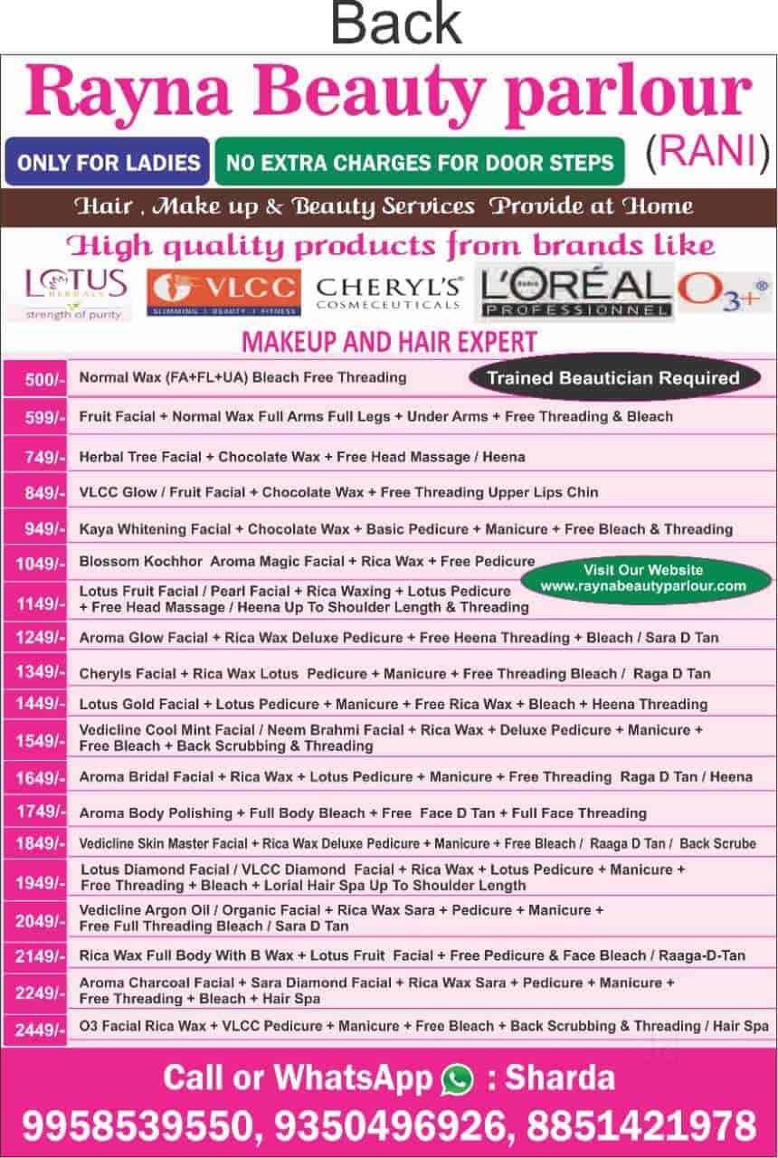 Rayna Beauty Parlour in Near Gopi Sweets,Delhi Best Beauty Parlours