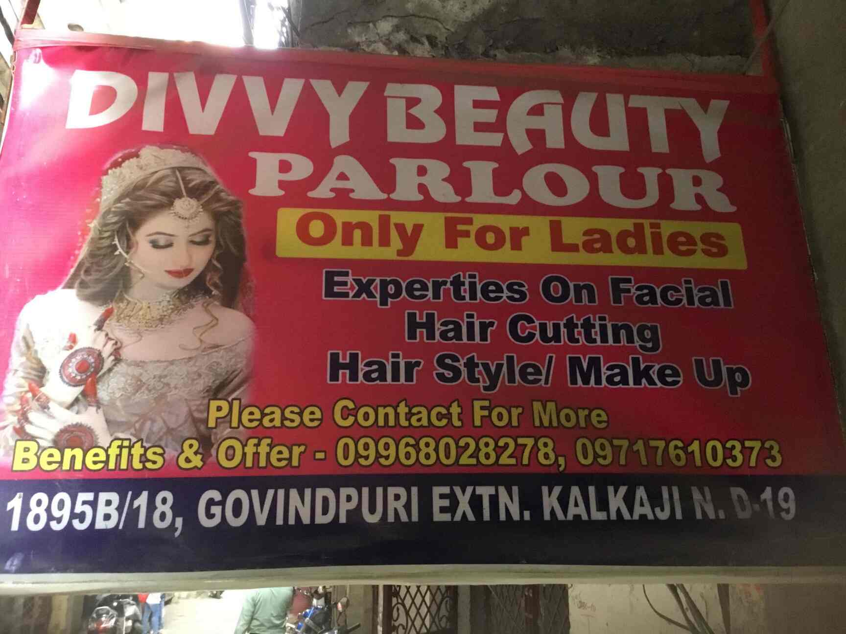 Divvy Beauty Parlour in Kalkaji,Delhi Best Beauty Parlours in Delhi