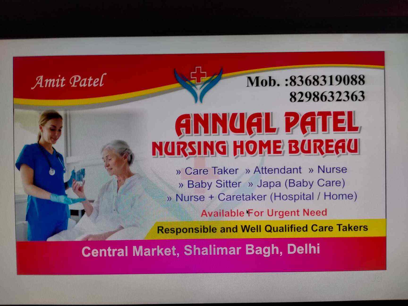 Top Patient Care Taker Services in Shalimar Bagh Best Ward Boy