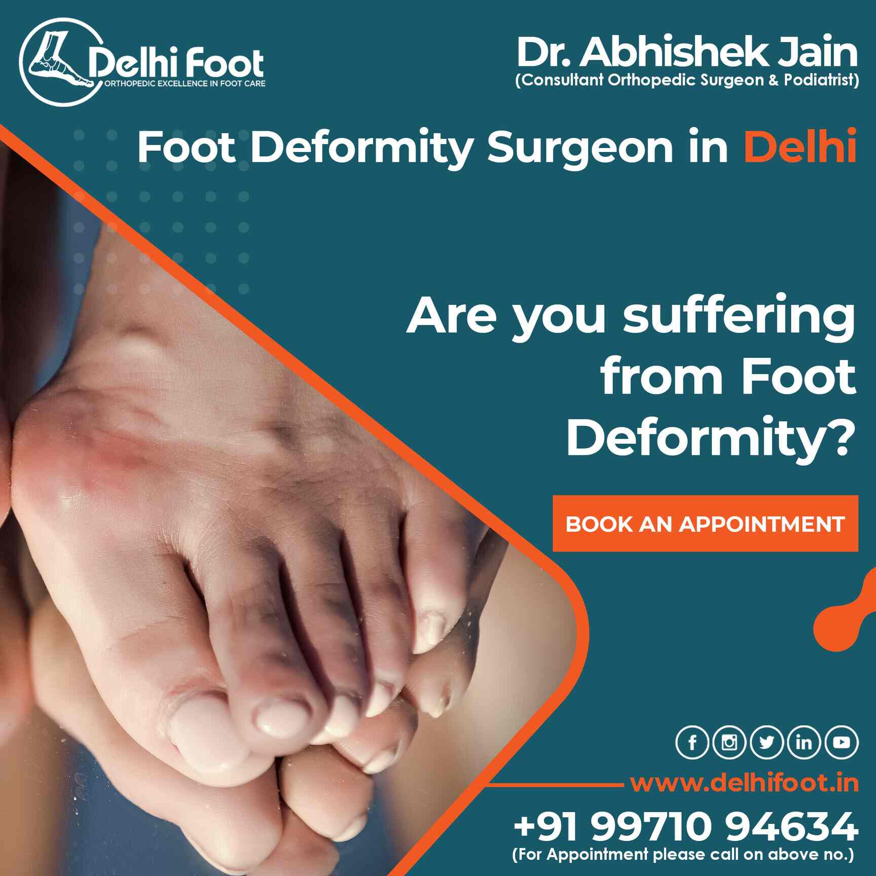 Dr. Abhishek Jain (Triton Hospital) in Kalkaji,Delhi Best Podiatrist