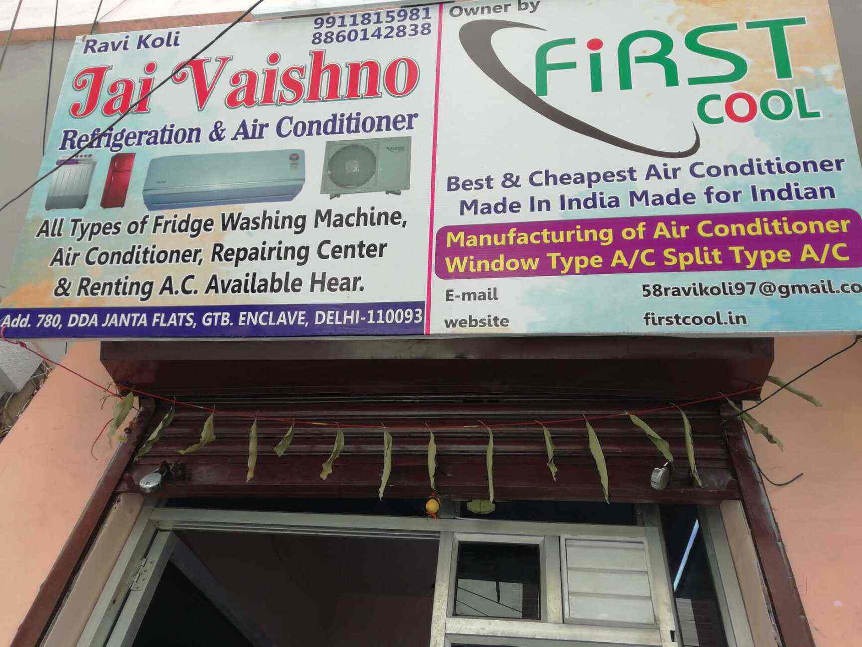 Jai Vaishno Refrigeration & Air Conditioner, Janta FlatsGTB Enclave AC Repair & Services in