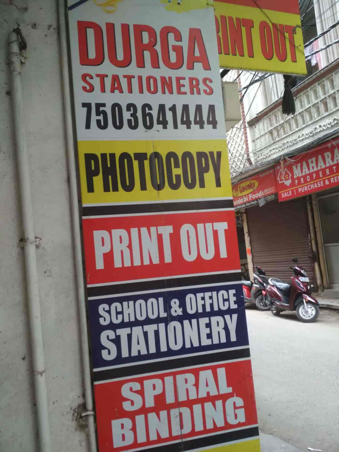 Durga Stationers in Rani Bagh,Delhi Best Stationery Shops in Delhi