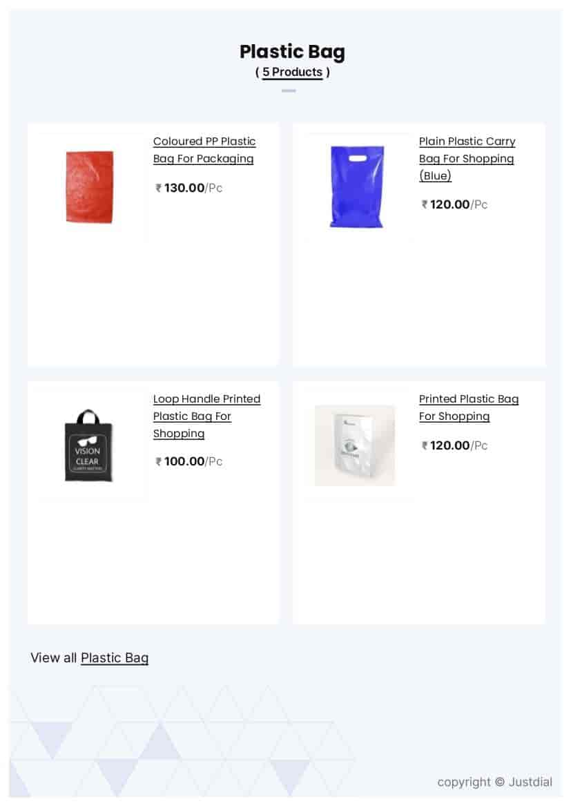 Lightweight PP Printed Plastic Bag For Packaging in Delhi at