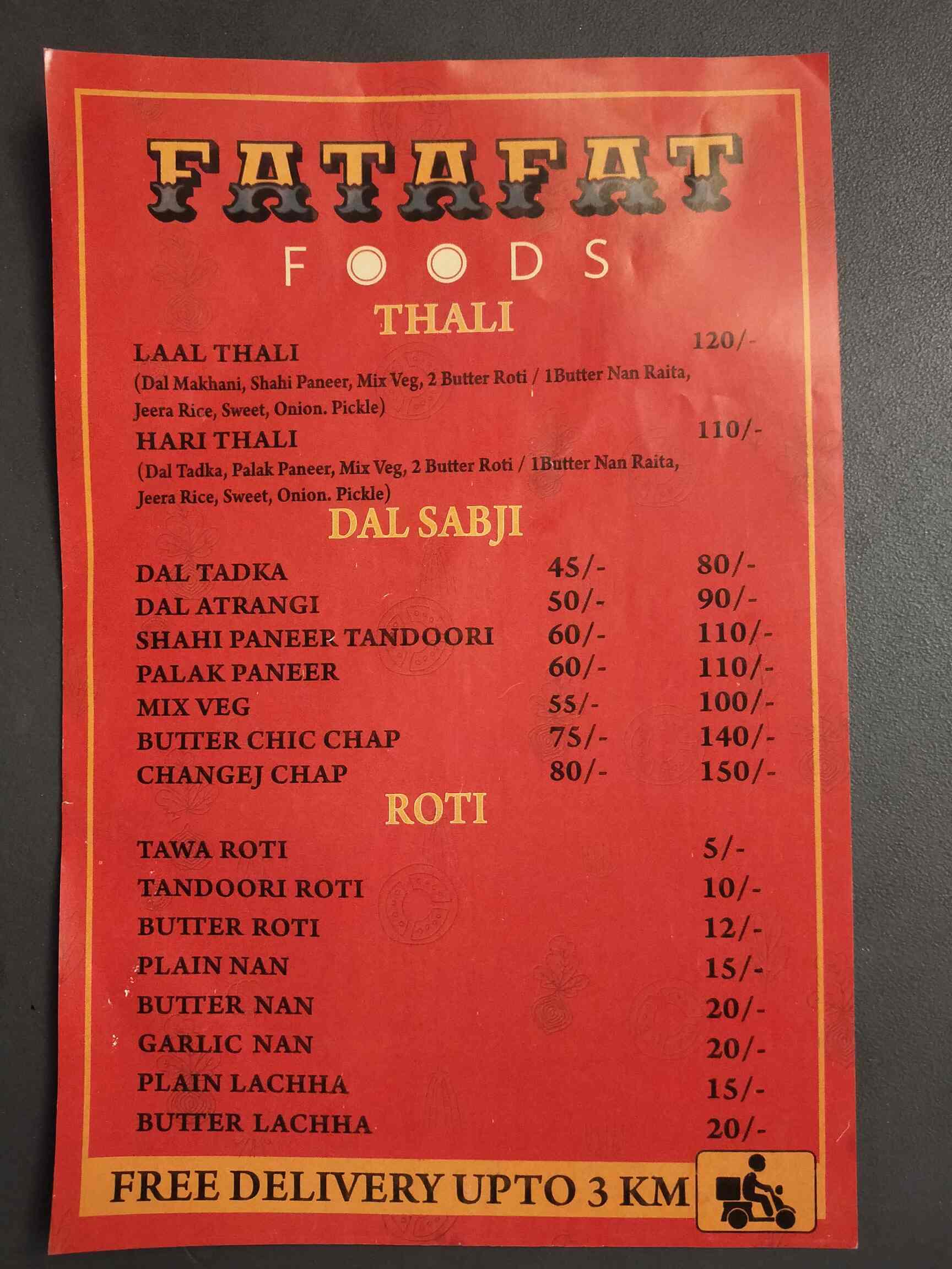 Fatafat Foods in Ashok Vihar,Delhi Order Food Online Best