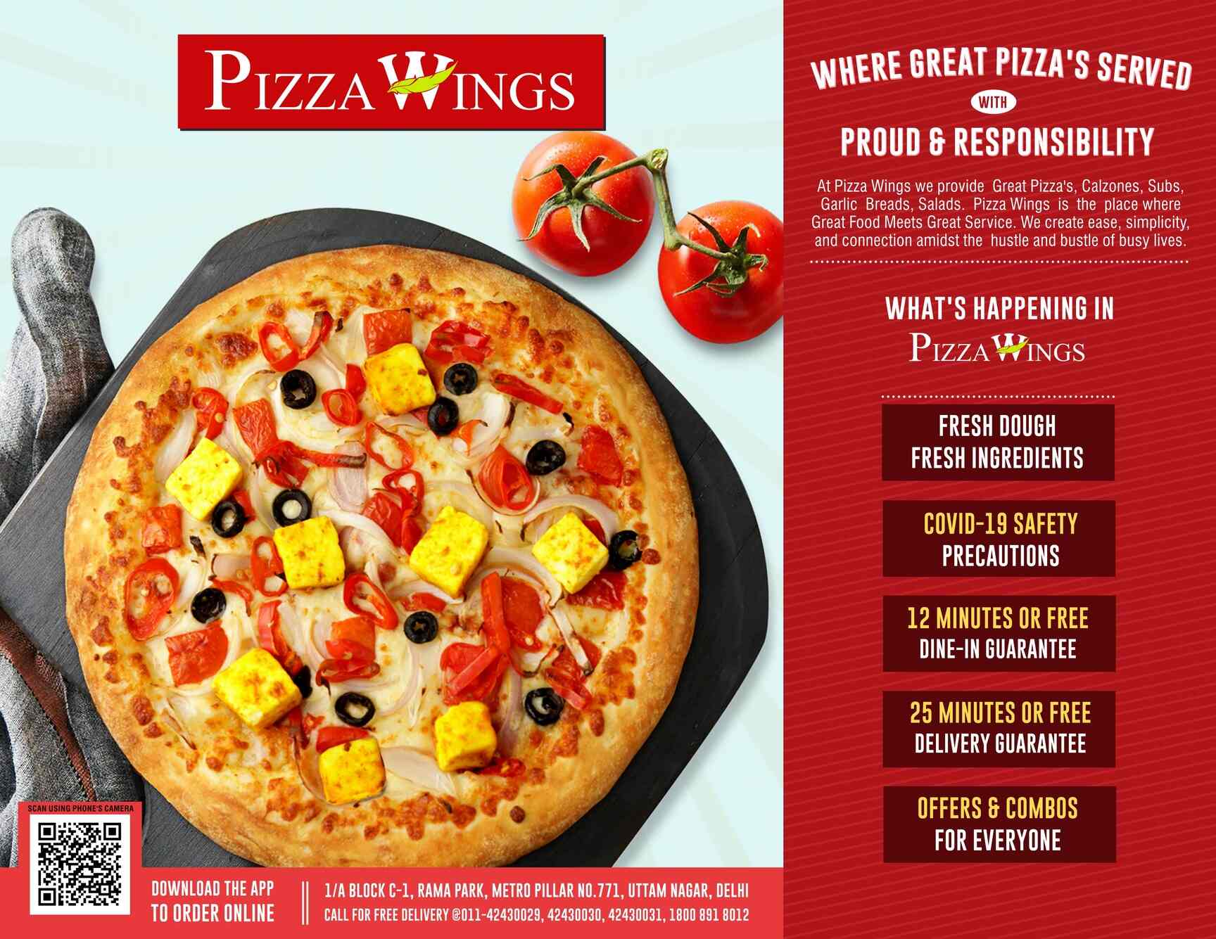 Find list of Pizza Wings Pizza Outlets in New Delhi Pizza Wings Pizza