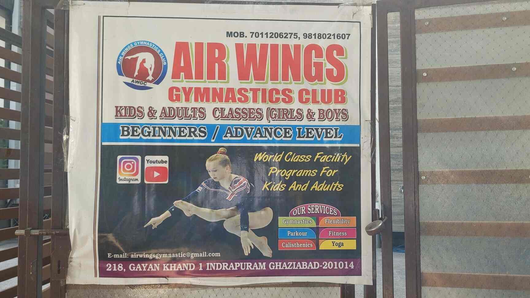 AIR Wings Gymnastics Club in Gyan Khand 1Indirapuram,Delhi Best Gyms