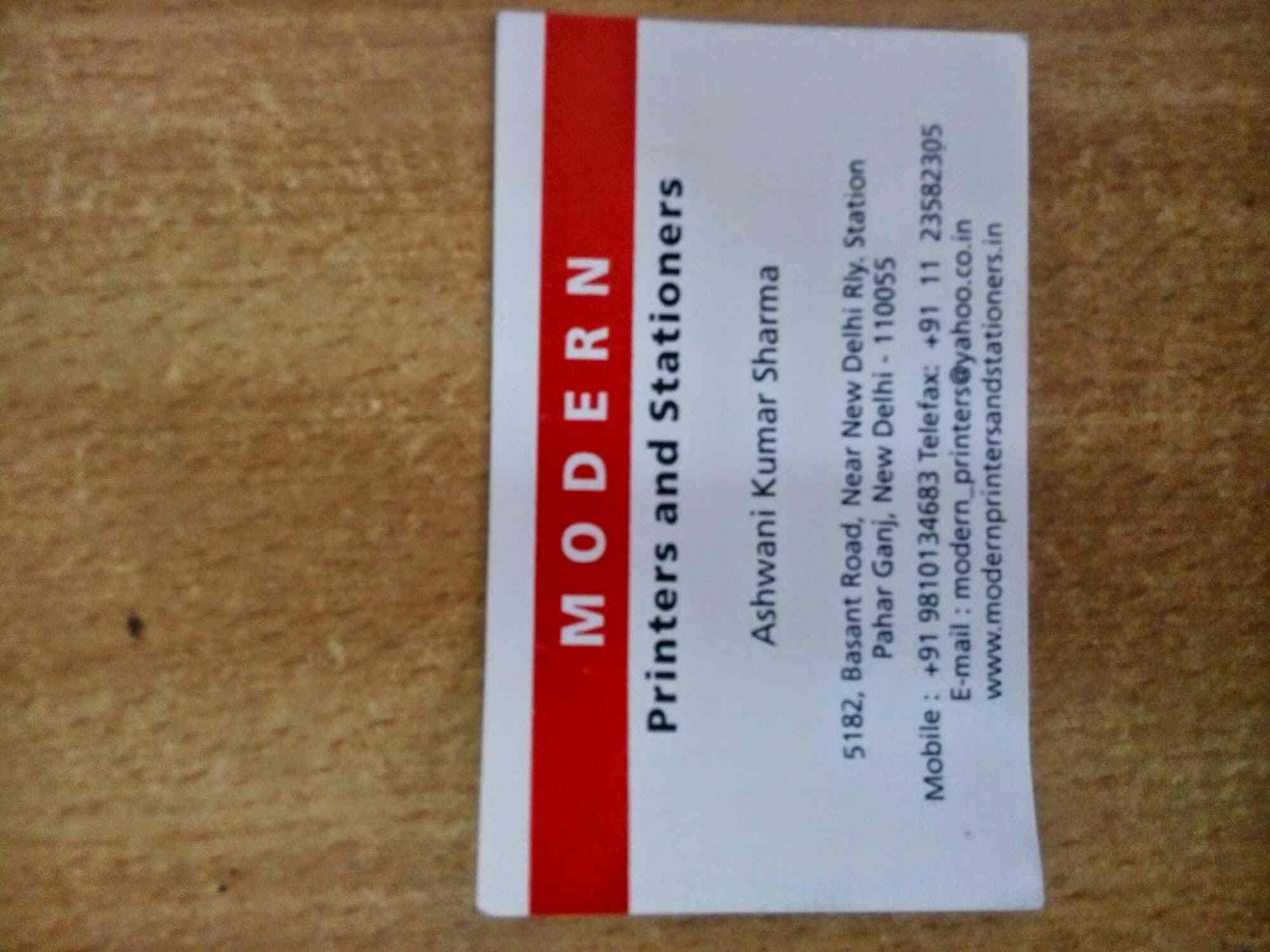 Modern Printers And Stationers in Pahar Ganj,Delhi Best Ball Pen Dealers in Delhi Justdial