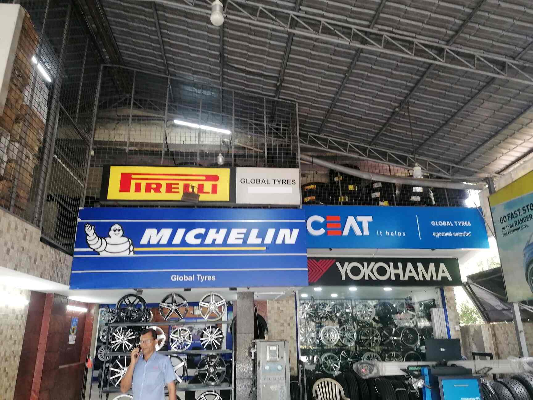 Global Tyres in Palarivattom,Ernakulam Best BridgestoneCar Tyre