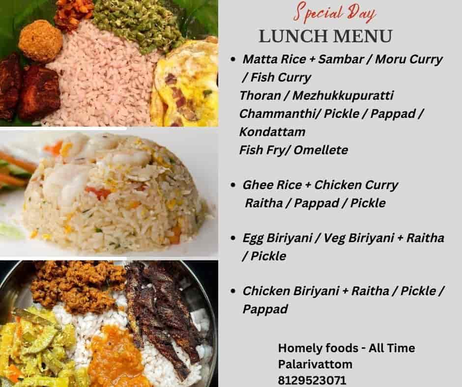 Homely Foods All Time in Palarivattom,Ernakulam Best Home Made Food