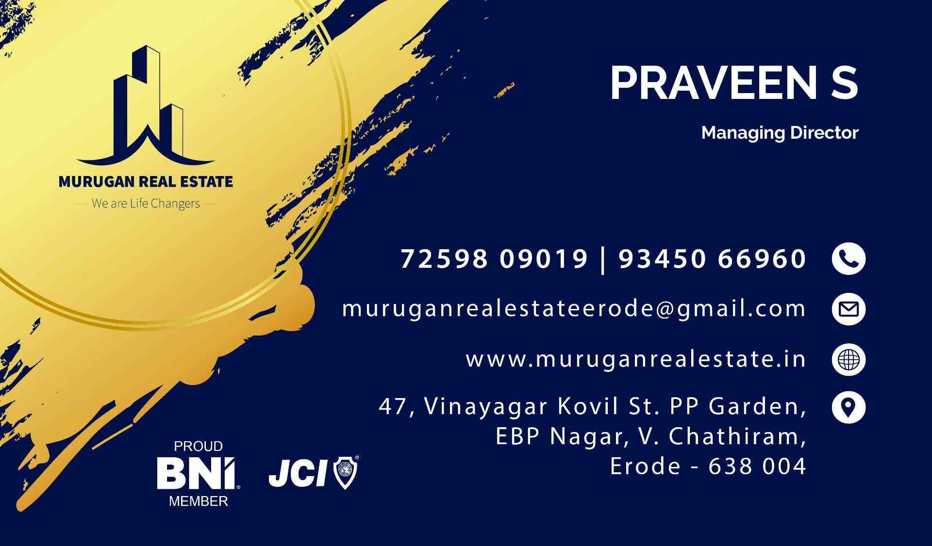 Murugan Real Estate in Soolai,Erode Best Estate Agents in Erode