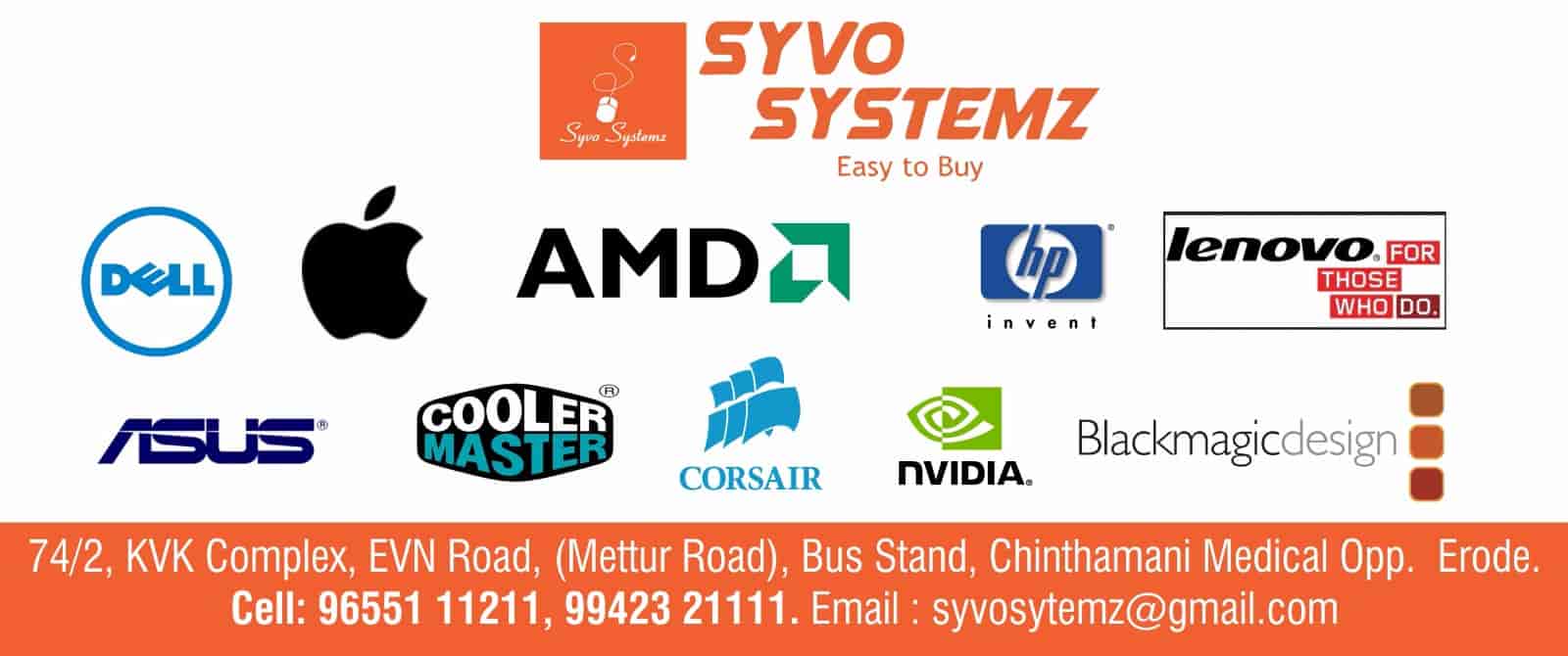 Syvo Systemz in Opposite to Bus Stand,Erode Best DellLaptop Dealers
