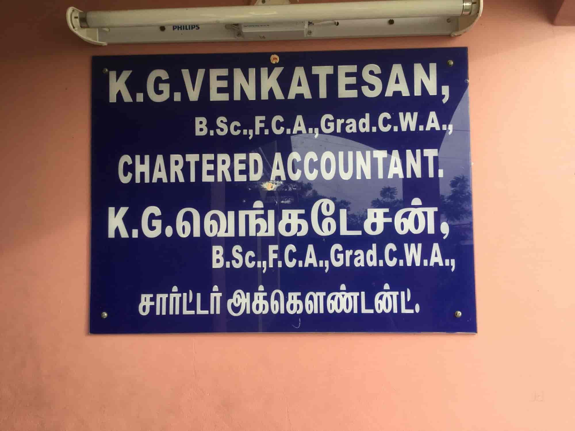 Chartered Accountant Kg Venkatesan in Erode Collectorate,Erode Best