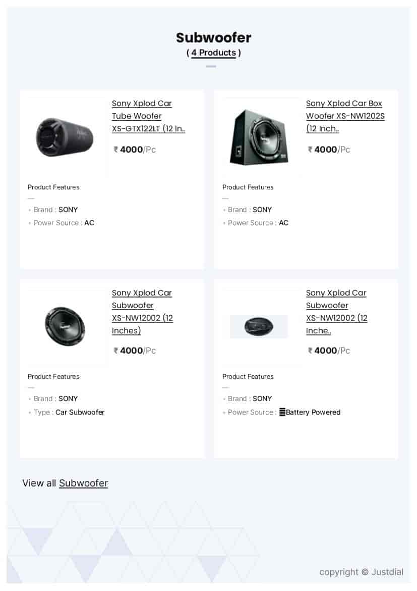 Xs Nw1202e Sony Xplod 1200w Subwoofer Specs Xs Nw1202s 12 Inch - Main Image